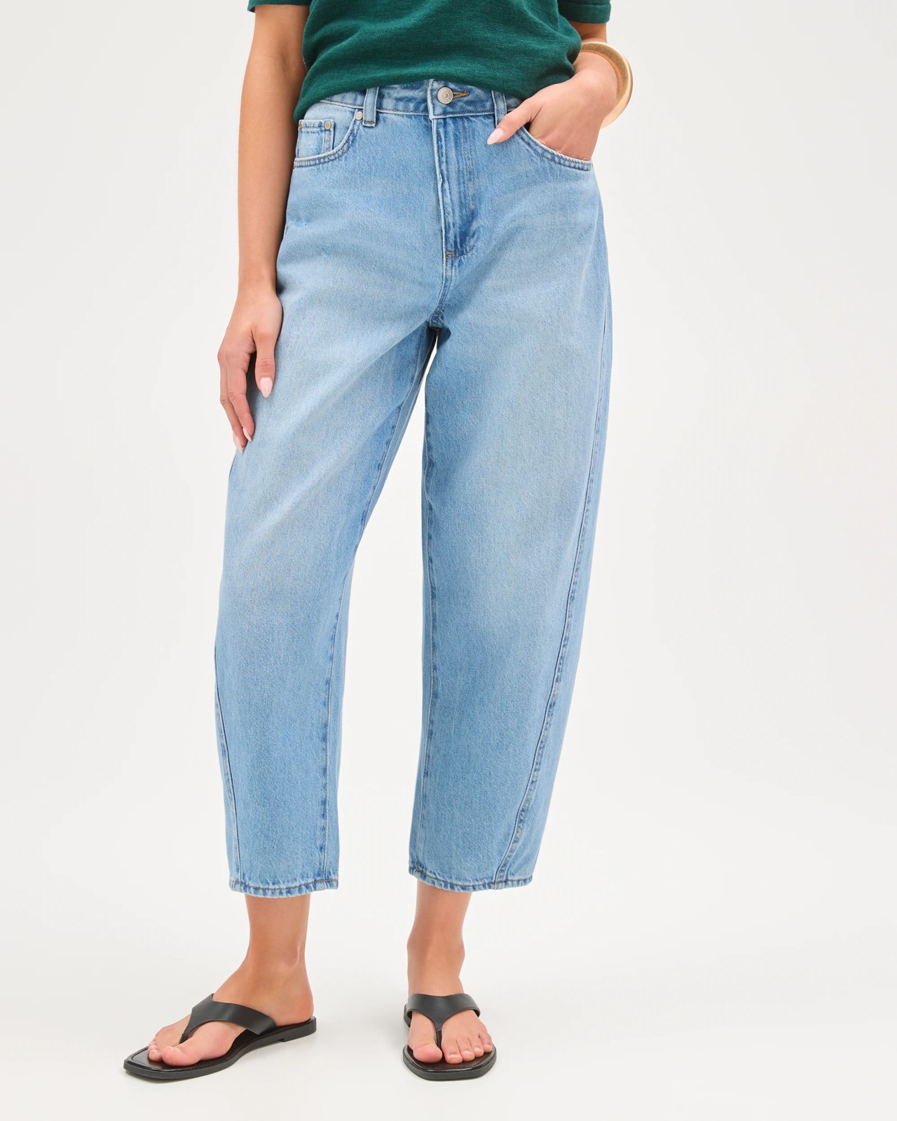 Petites Harper Barrel Leg Denim Jeans 5 of 5