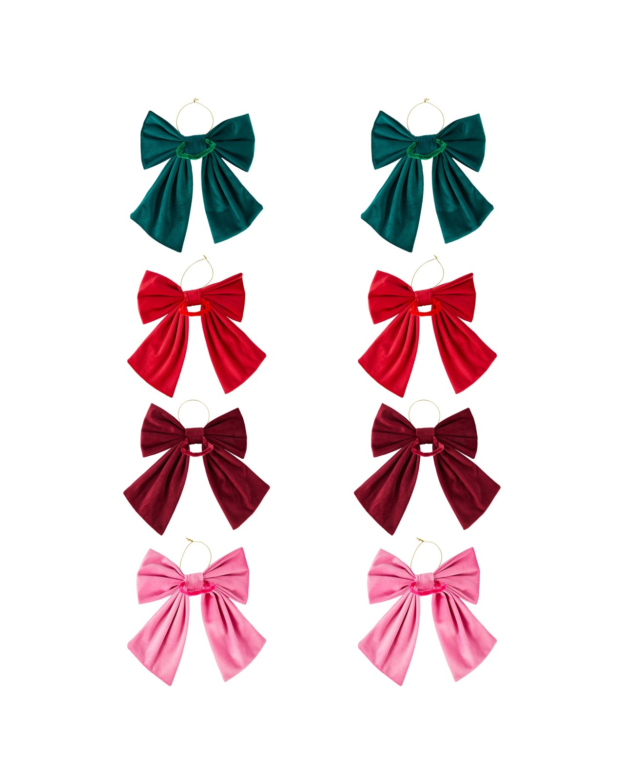 Anko 2 Pack Medium Velvet Bows - Assorted 3 of 4