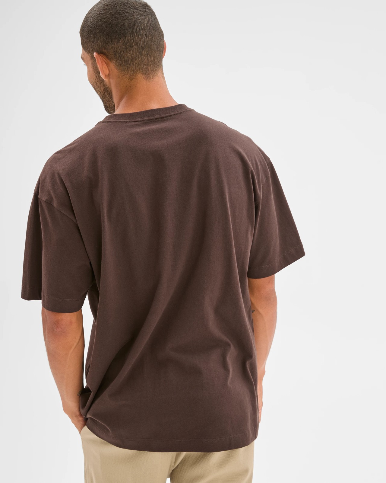 Australian Cotton Oversized T-Shirt - Chocolate 6 of 6