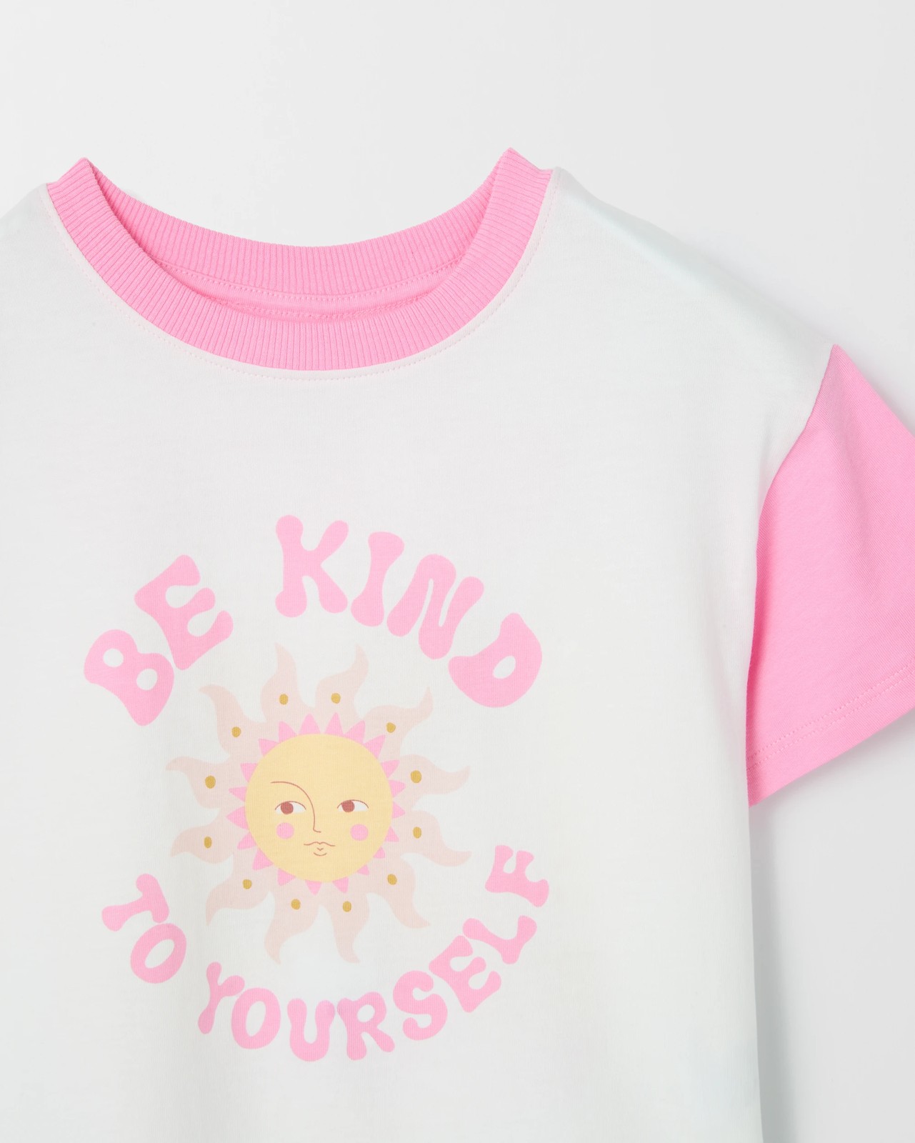 Australian Cotton Oversized T-Shirt - White Sun Placement  2 of 3