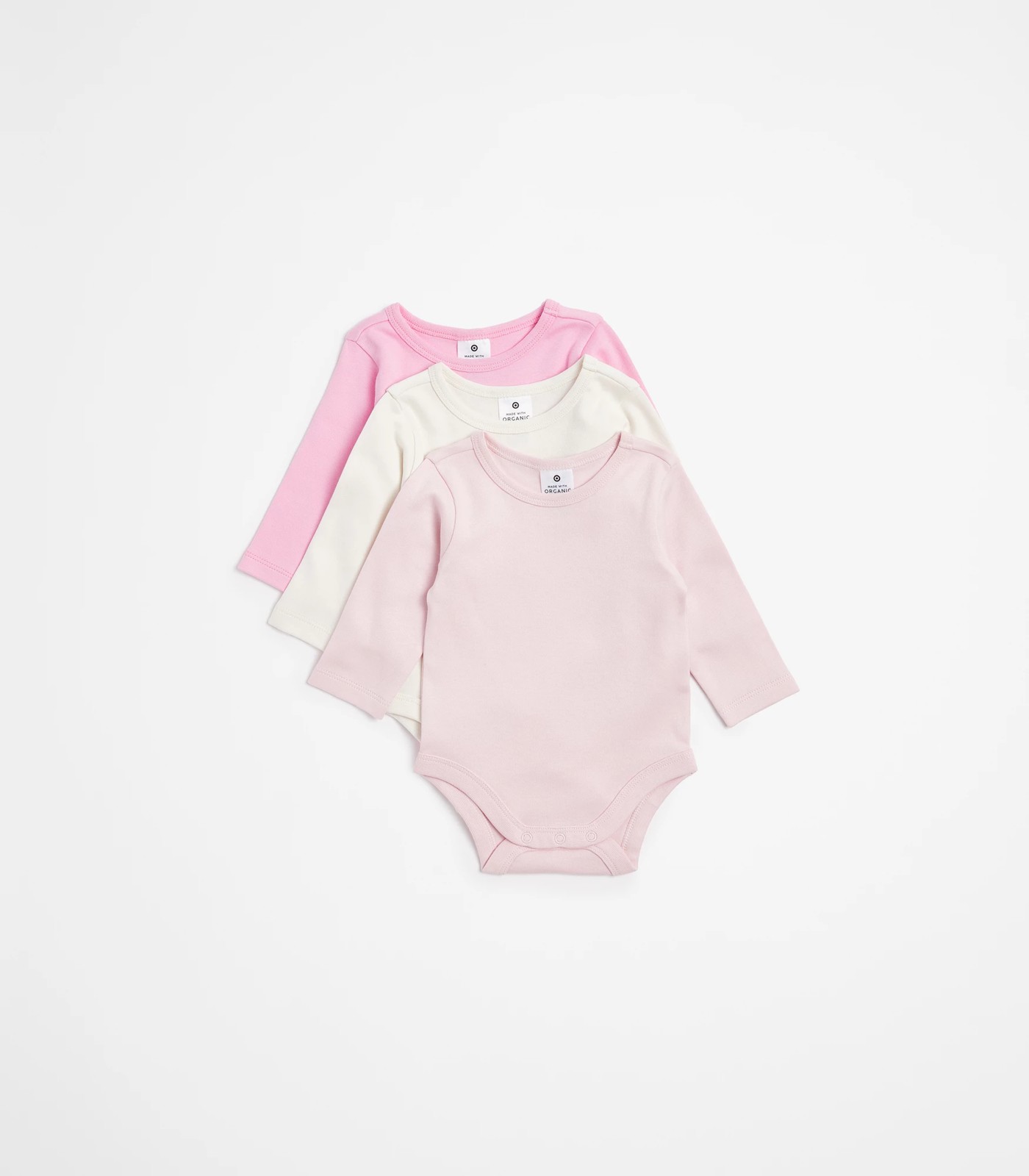 Baby Organic Cotton Bodysuits - 3 Pack
