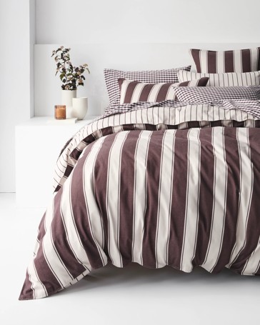 Rayne Stripe Stonewash Quilt Cover Set