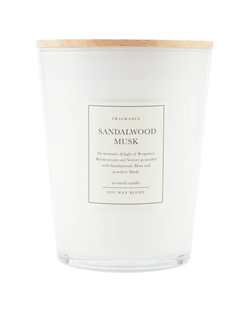 XL Sandalwood Musk Soy Wax Blend Scented Candle - Anko