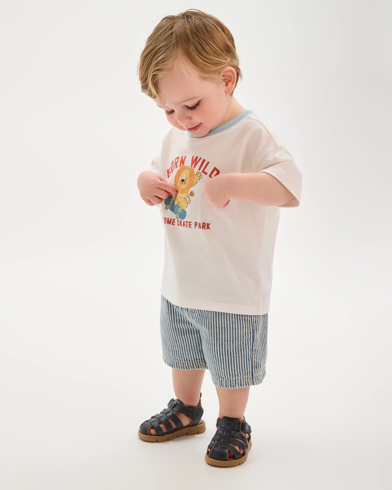 Baby Organic Cotton 3 Pack Relaxed T-Shirts - Roarsome Cloud Dancer 3 of 5