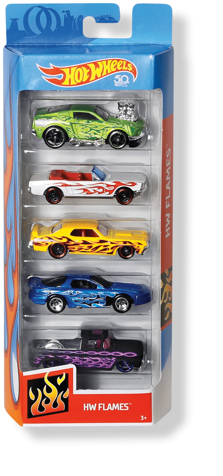 Kit 5 Carrinhos - Hot Wheels - Hw Flames - Dvf91 em Promoção na