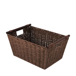 Anko Rectangle Wood Handle Basket- Chocolate product image