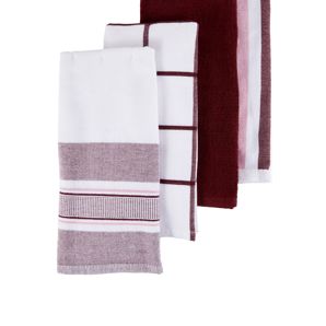 Anko 4 Pack Port Linear Terry Tea Towels