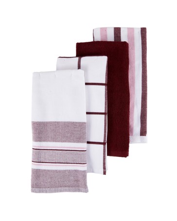 Anko 4 Pack Port Linear Terry Tea Towels