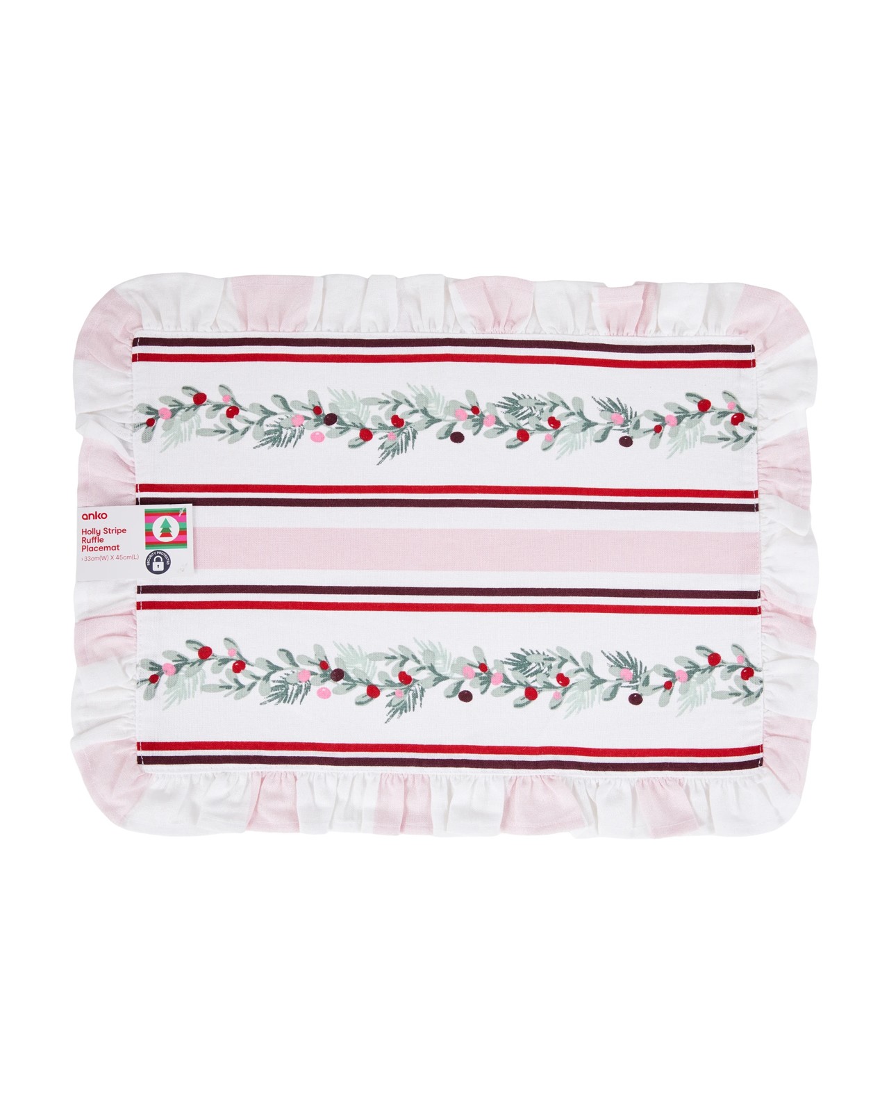 Anko Holly Stripe Ruffle Placemat 3 of 3
