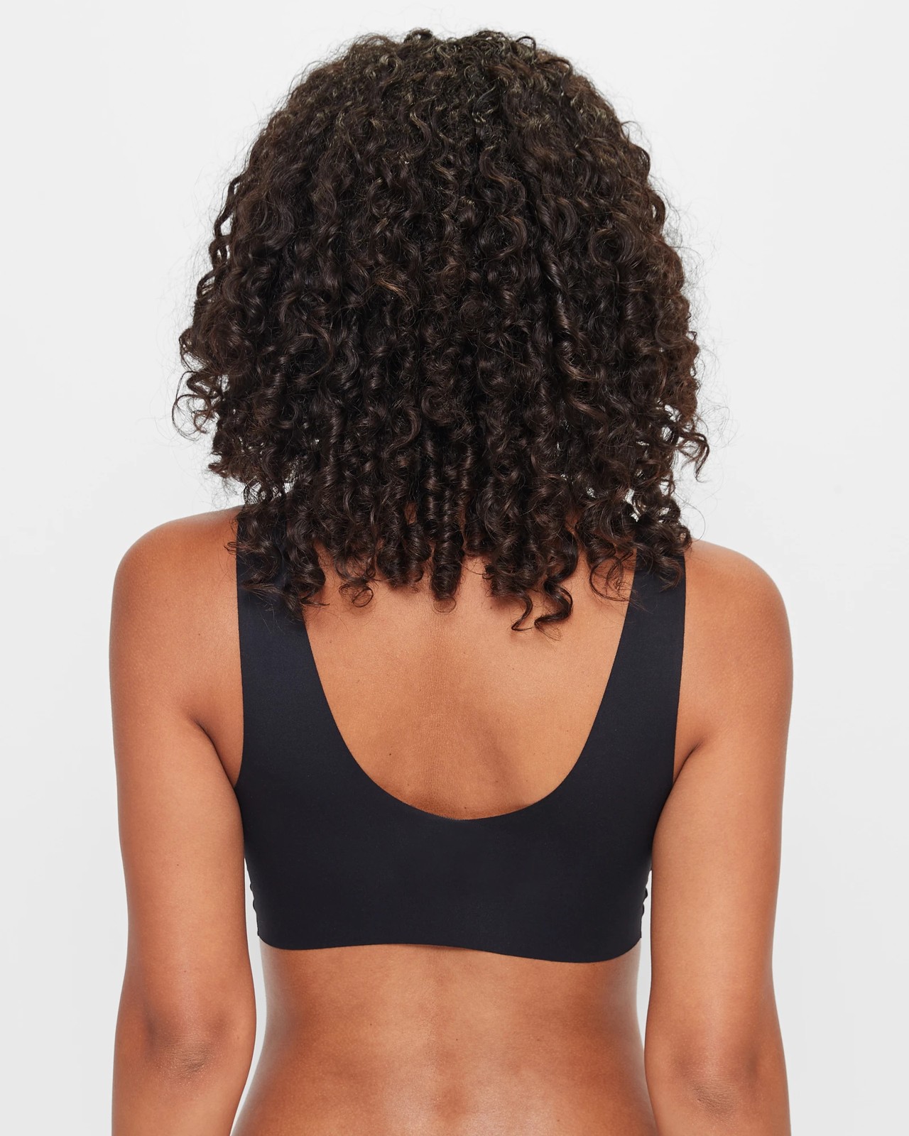 No Show Bonded Crop Top - Black