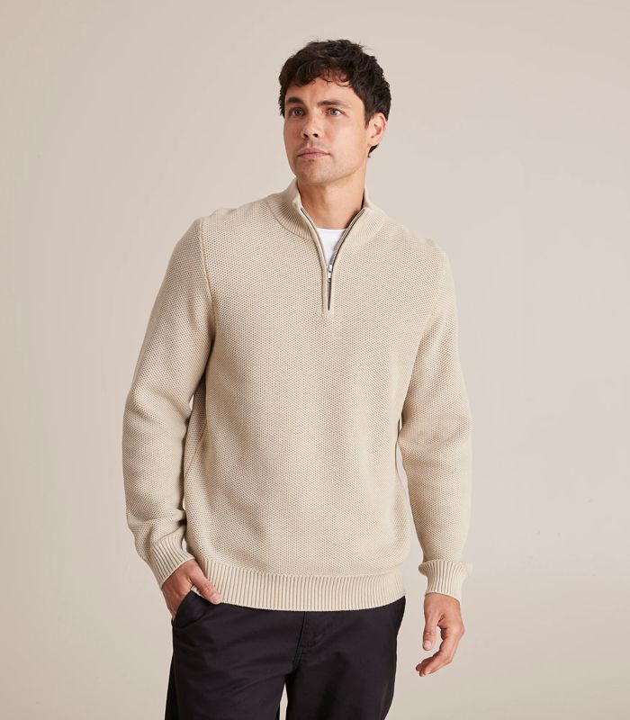 Half zip jumper with on sale shirt