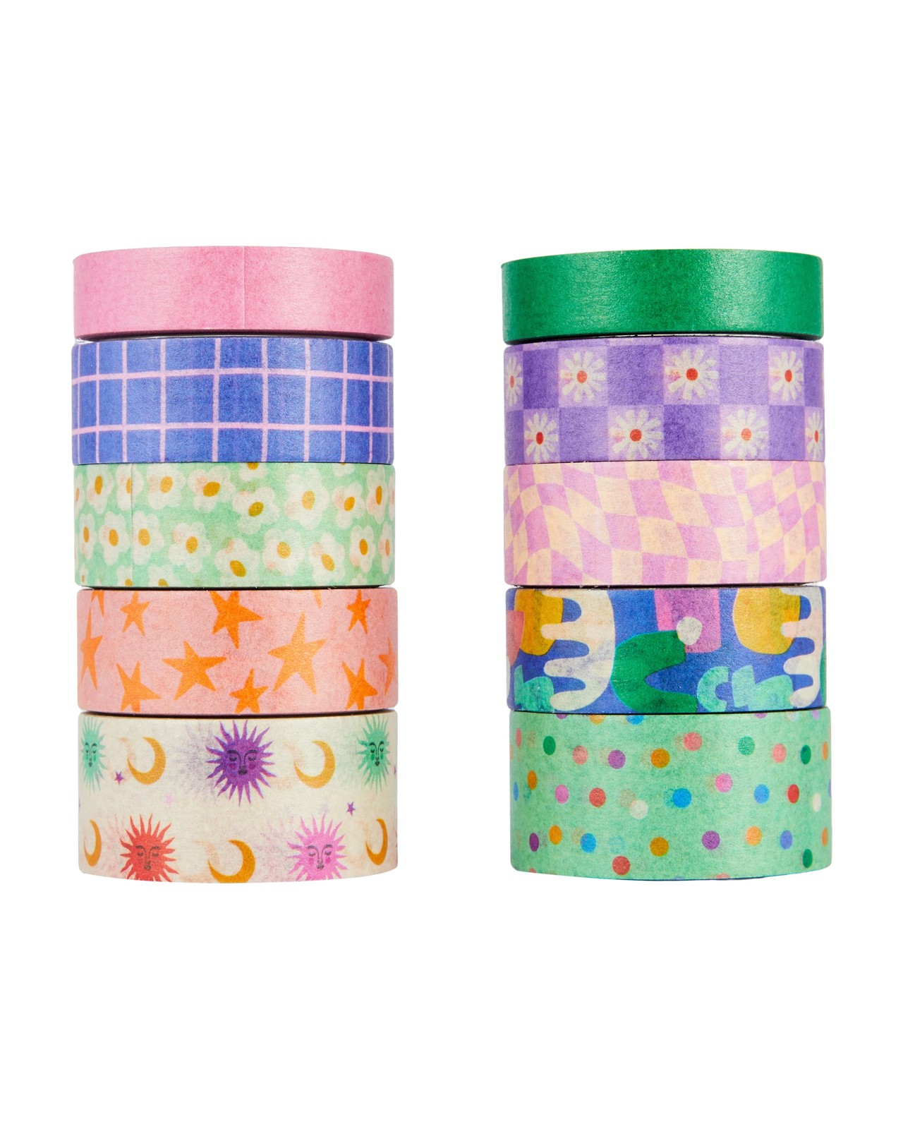 Anko 10 Pack Washi Tape - Pattern 2 of 4