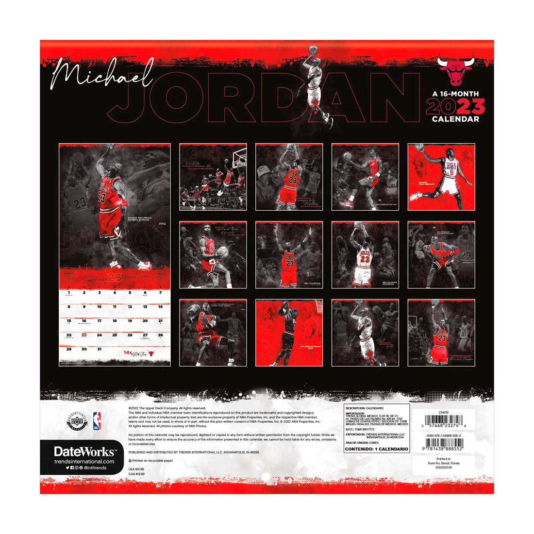 Michael Jordan (Official Licensed) 2023 Square Calendar Target Australia