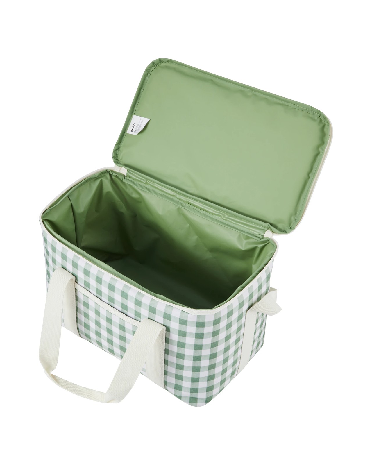 Anko Green Gingham Extra Large Insulated Lunch Bag 3 of 5