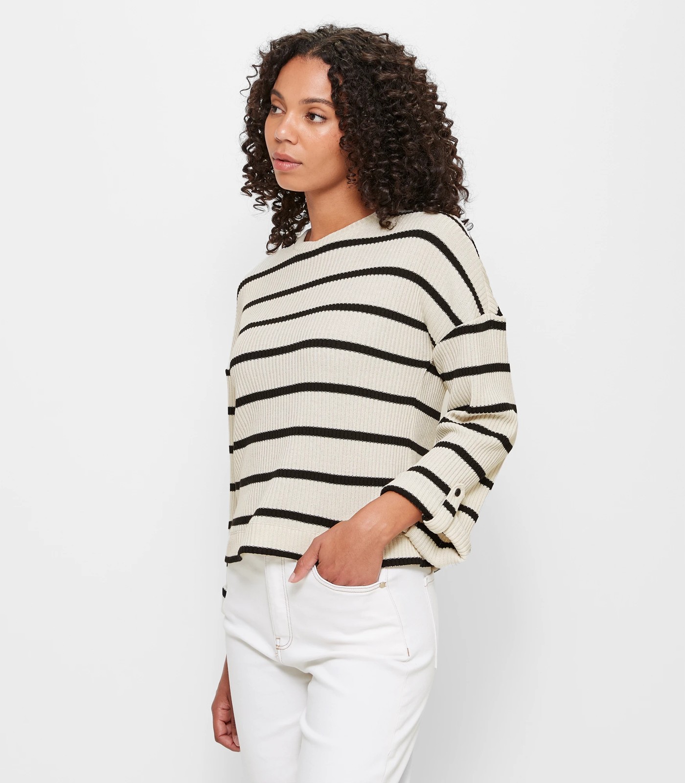 Long Sleeve Cropped Knit Jumper 3 of 5