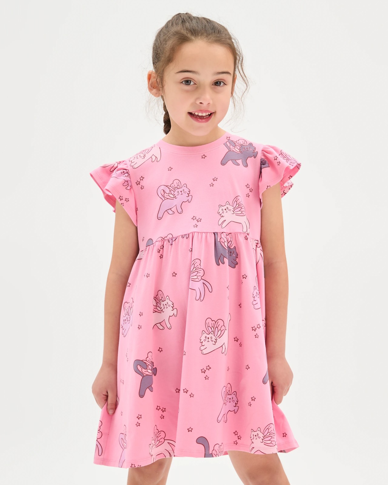Australian Cotton Fluted Sleeve Event Dress 3 of 5