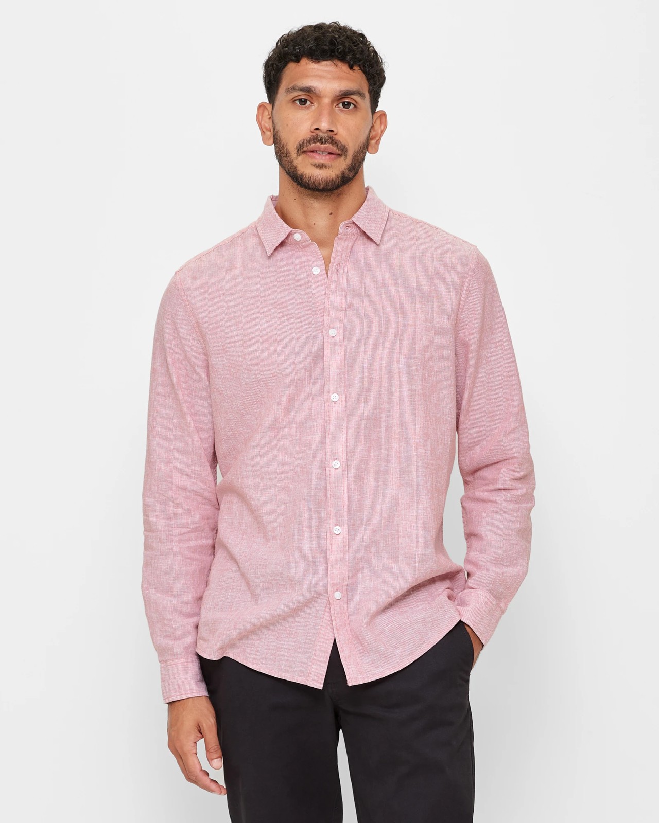 Lucky Brand Men's Short Sleeve Linen Button Up Shirt - Dark Pink Xx Large :  Target