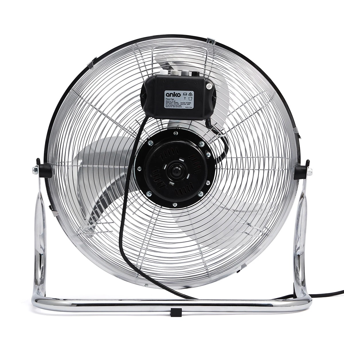 Anko 40cm High Velocity Chrome Metal Fan 3 of 5