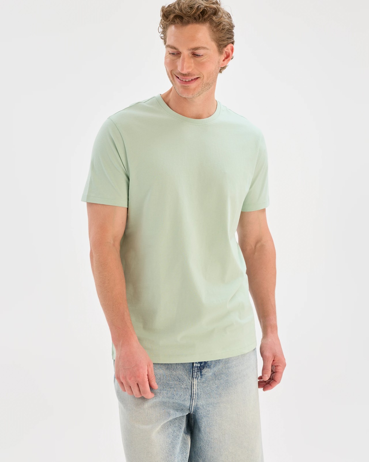 Australian Cotton Crew Neck T-Shirt - Silt Green 2 of 6