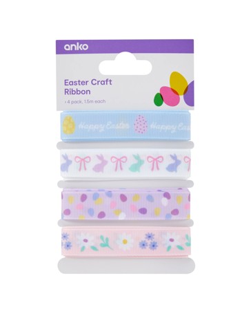 Anko 4 Pack Easter Craft Ribbon