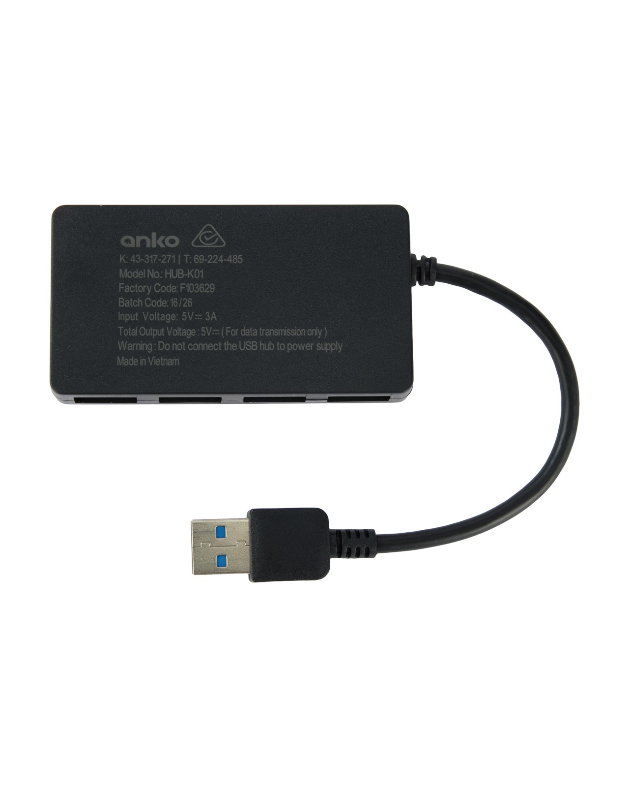 4 Port USB 3.0 Hub - Anko 3 of 5