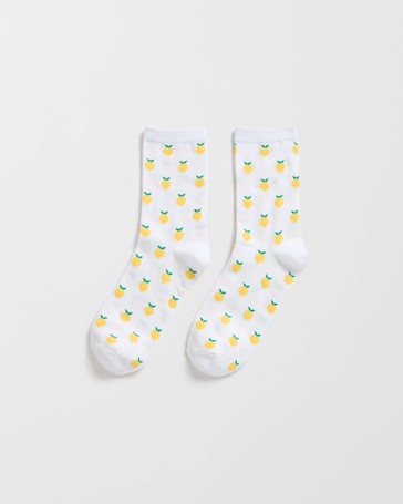 Australian Cotton Blend Fashion Print Crew Length Socks