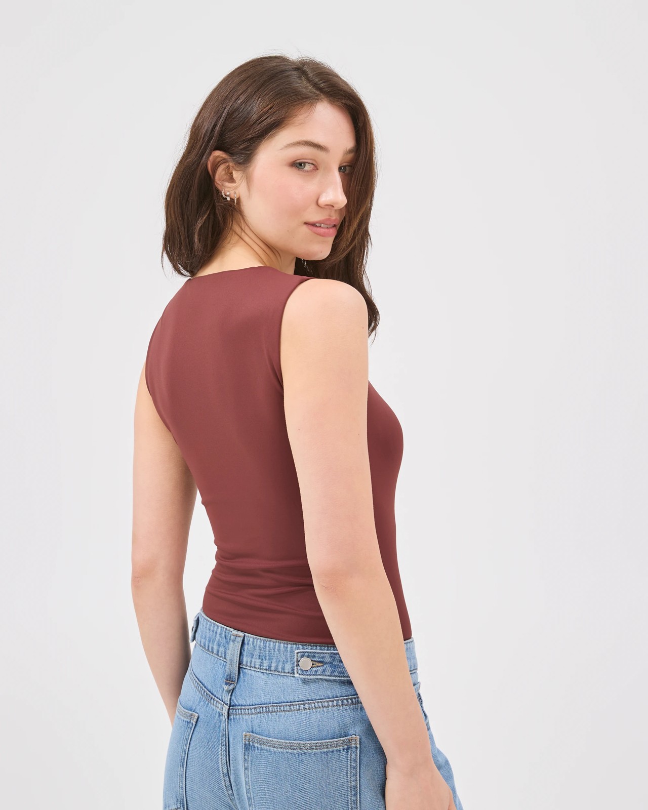 Lily Loves Curved Bodysuit - Chocolate Burgundy 5 of 6