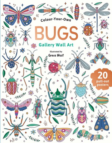 Colour-Your-Own Gallery Wall Art: Bugs - Book