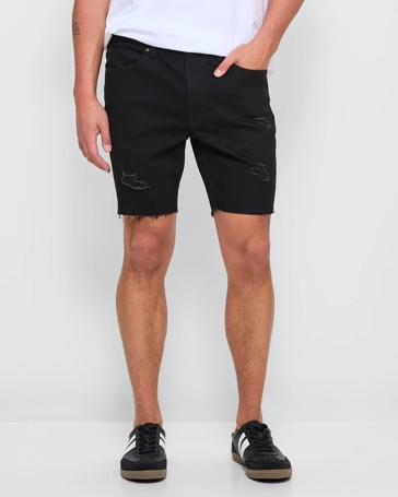 Distressed Denim Shorts - Commons
