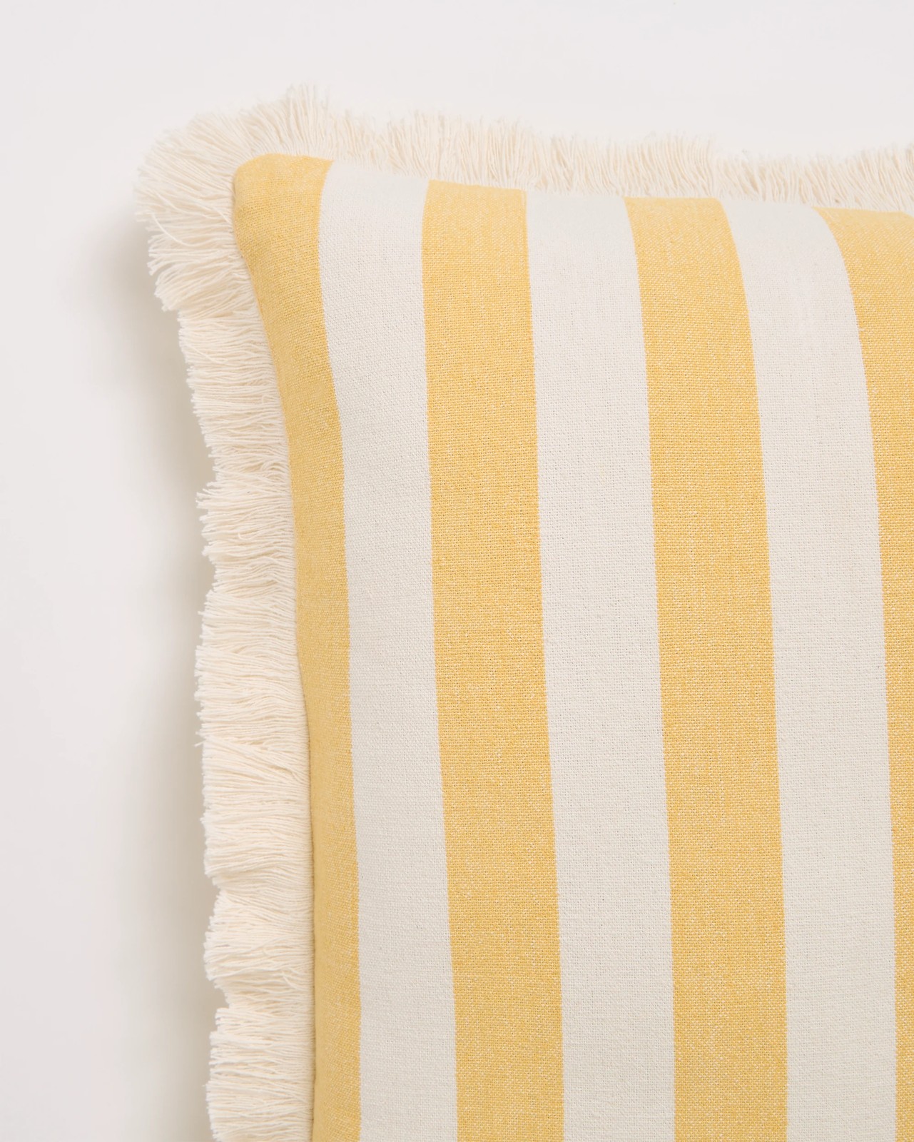 Dakota Stripe Cotton Cushion - Raffia 2 of 2