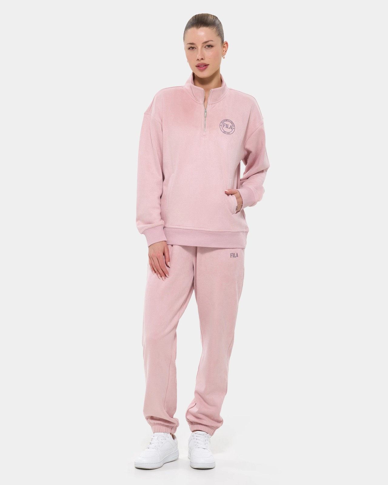 Fila Alba Quarter Zip - Dark Blush 2 of 5