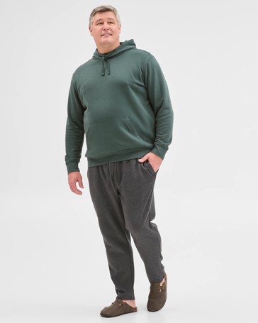 Plus Size Australian Cotton Blend Marle No Cuff Trackpants