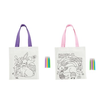 Colour Your Own Easter Tote Bag - Assorted
