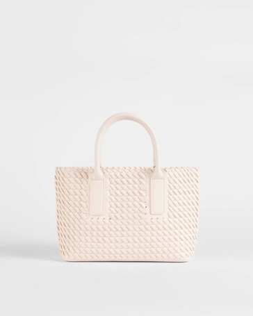 PU Mini Weave Tote Bag