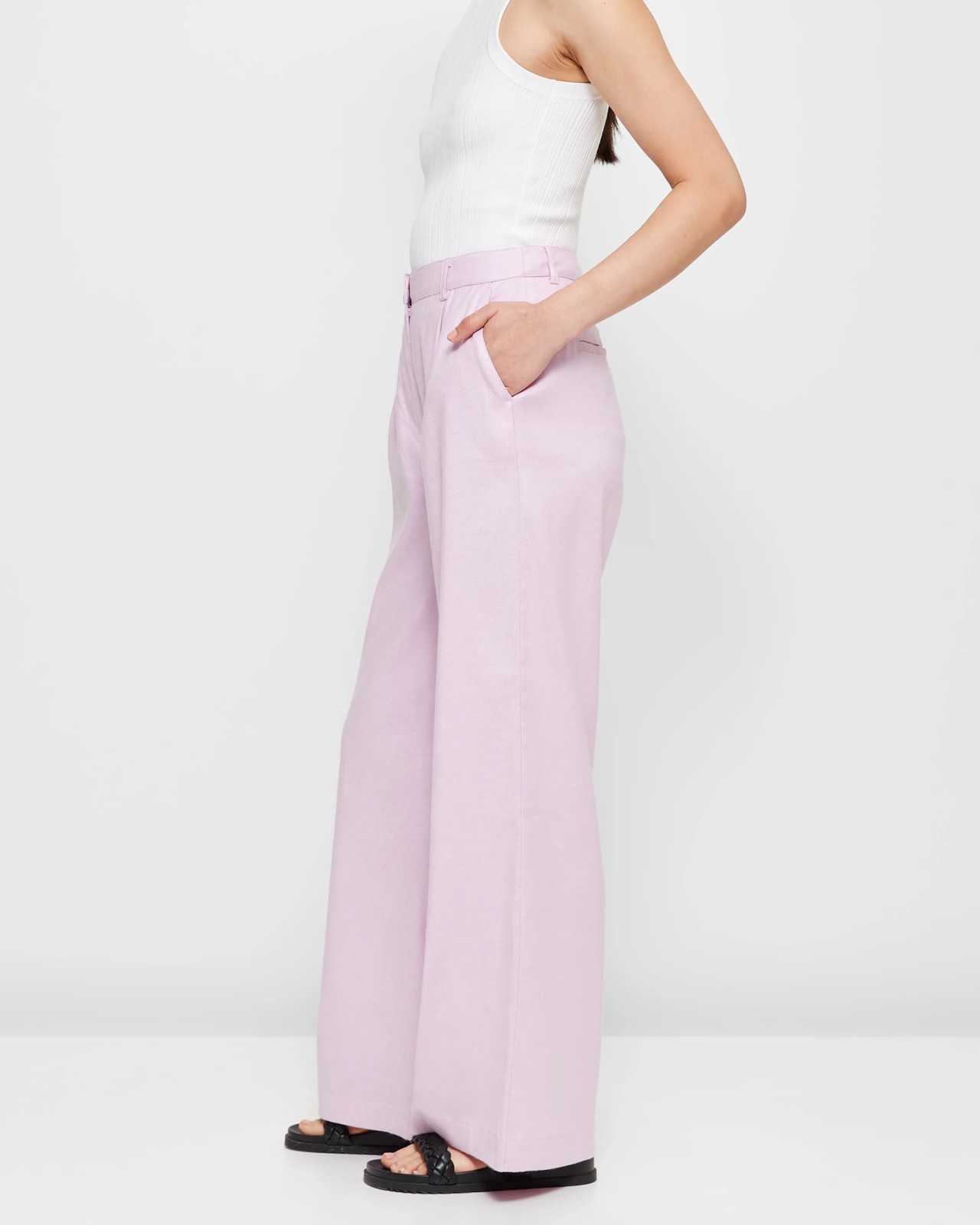 Target wide leg linen on sale pants