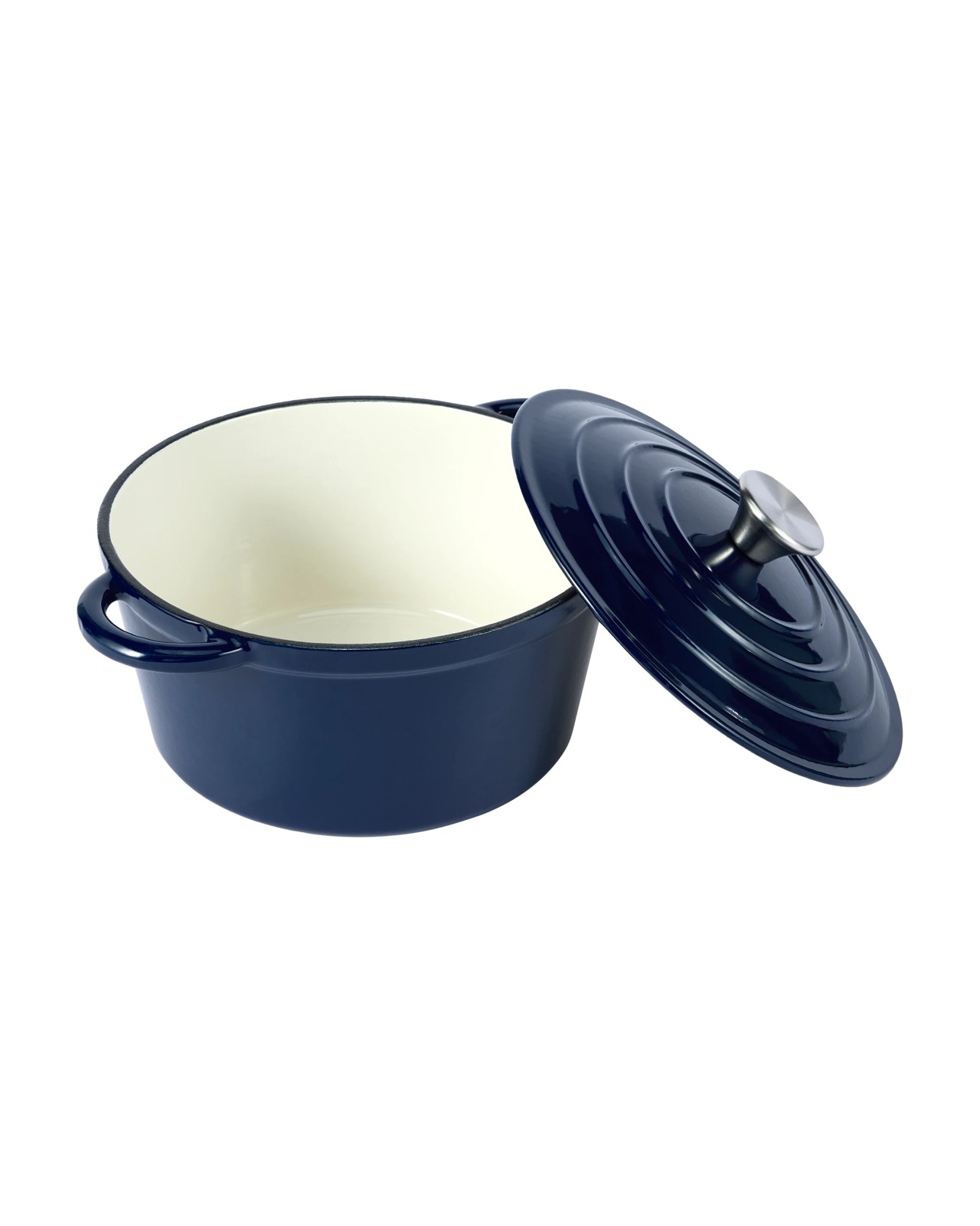 Anko 4L Cast Iron Casserole - Navy 2 of 6