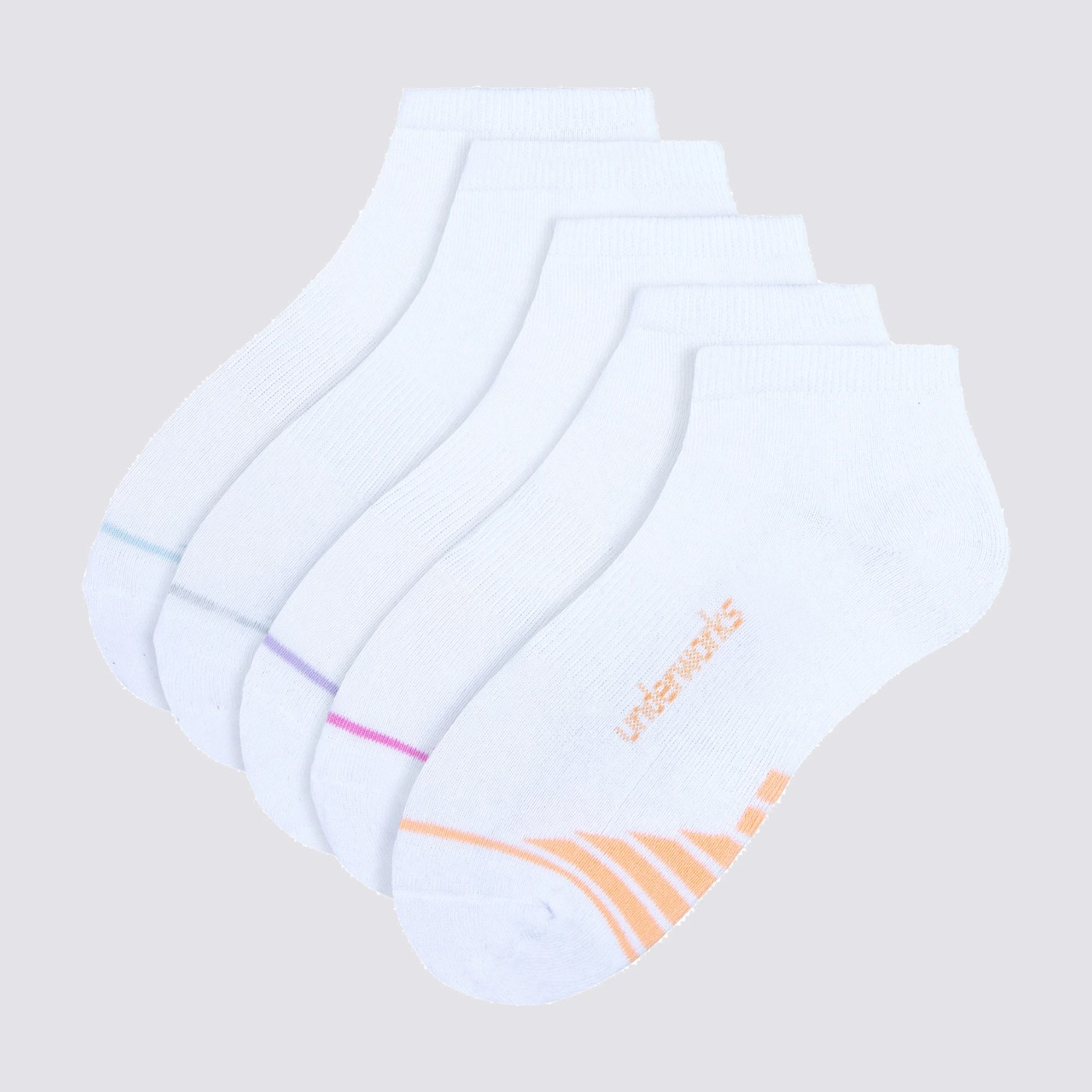 Underworks 5 Pack Sport Low Cut Socks - White | Target Australia