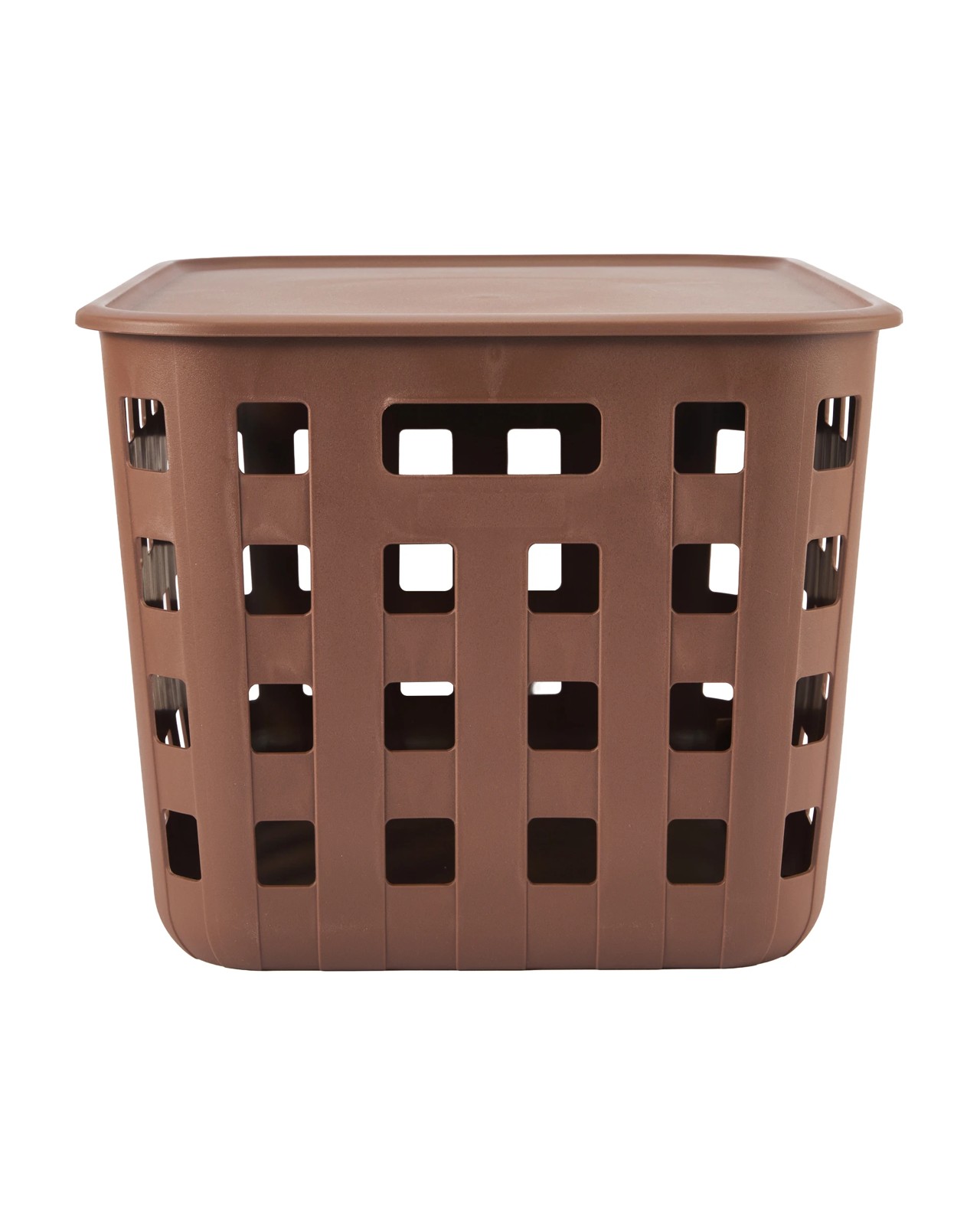45L Rectangle Trellis Basket with Lid, Chocolate - Anko 4 of 6