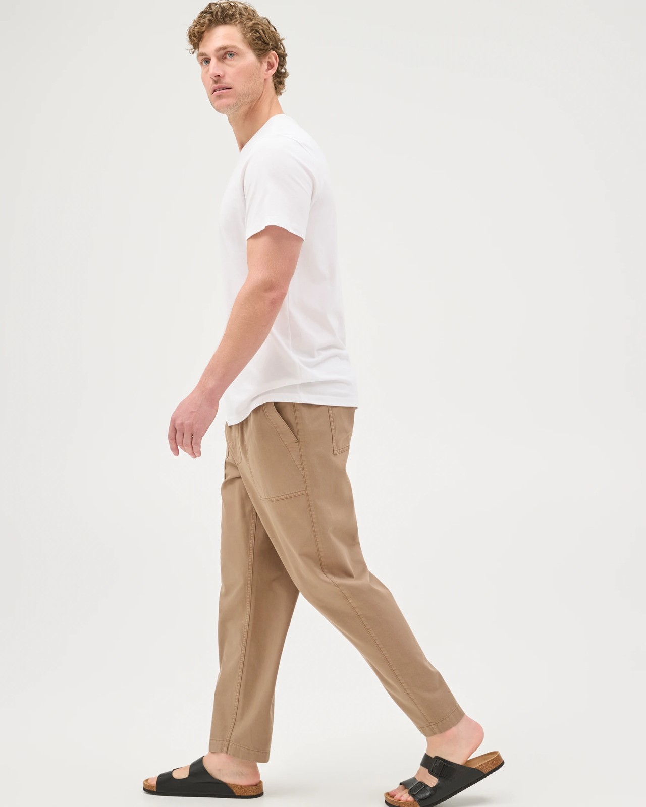 Elastic Waist Beach Pants - Sepia Tint 3 of 5