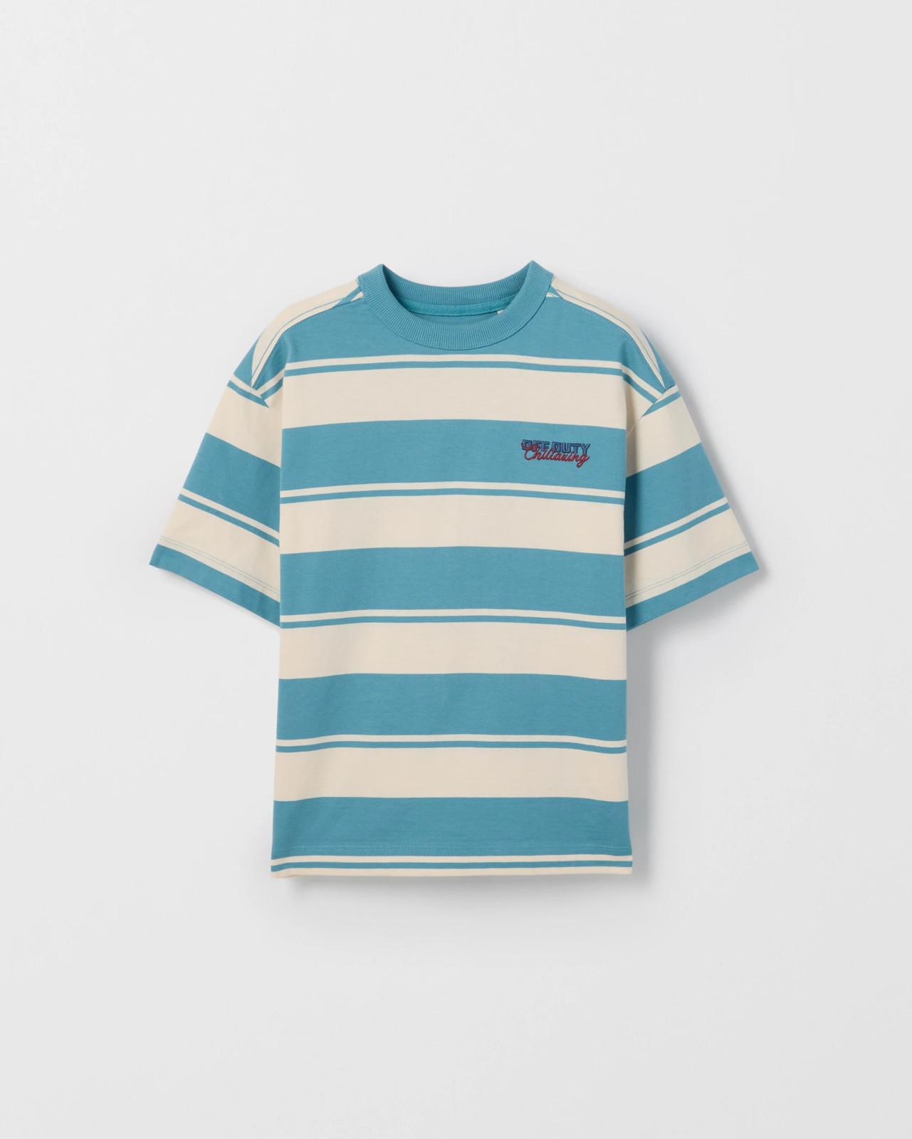 Australian Cotton Oversized Striped T-Shirt - Multi 5 of 6