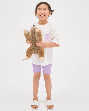 Australian Cotton Blend T-Shirt and Bike Shorts Set