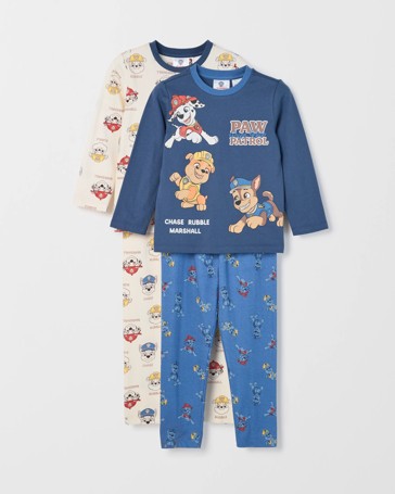 Paw Patrol Australian Cotton 2 Pack Younger Boys Knit Pyjama Set