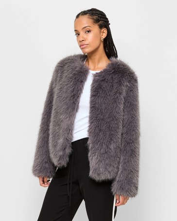Petites Faux Fur Jacket