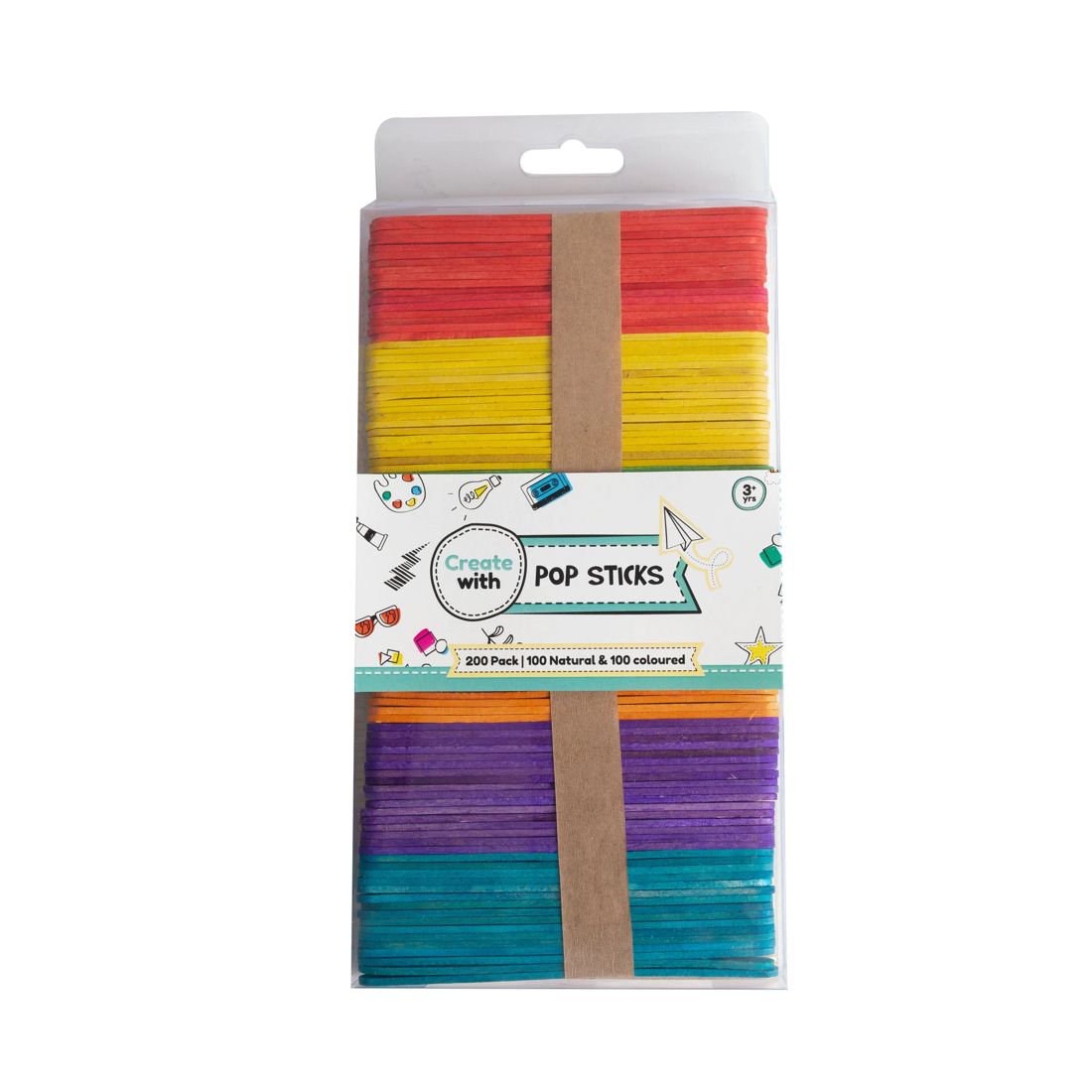 Create With Pop Sticks Coloured In Acetate Box Target Australia