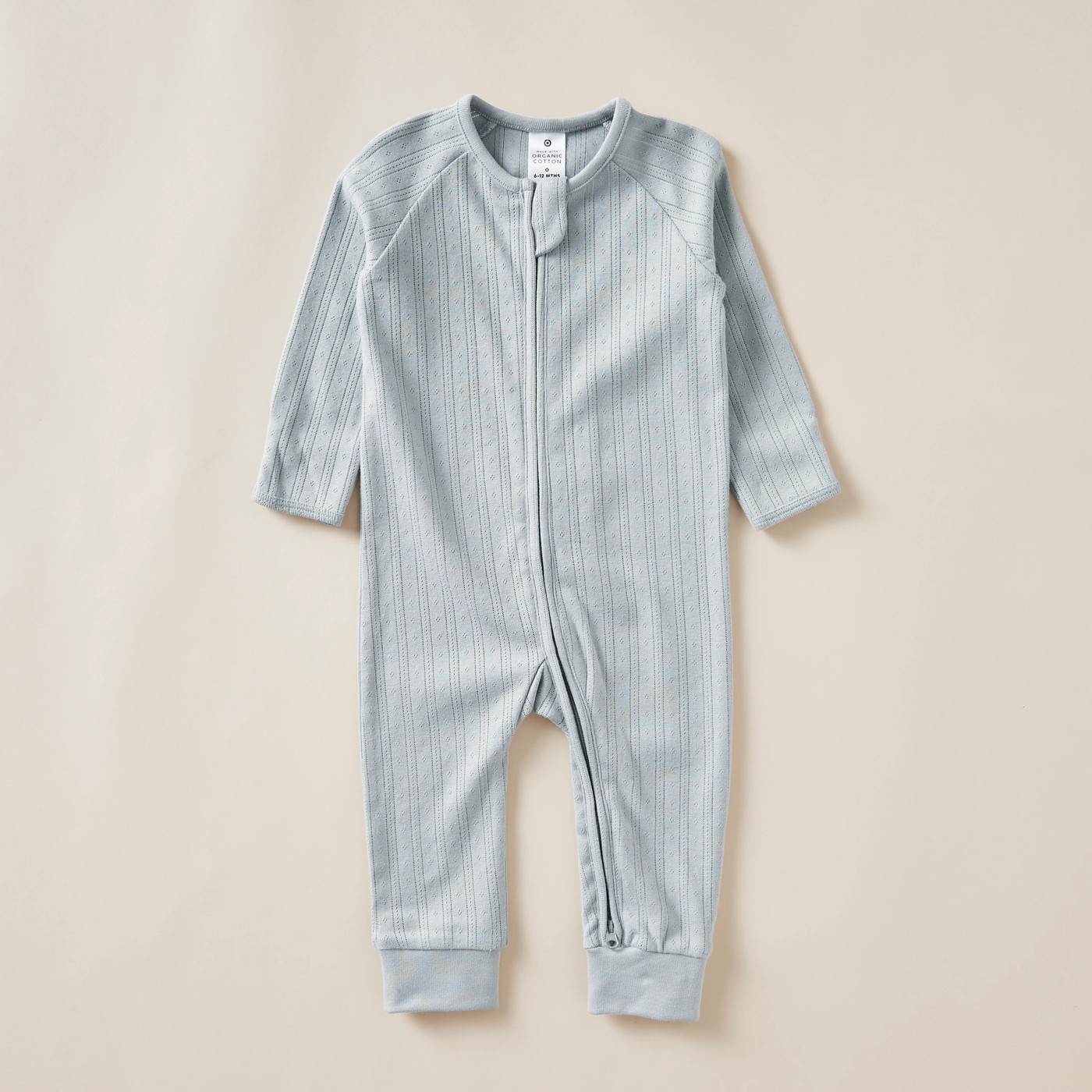 Baby Organic Cotton Pointelle Coverall 4 of 4