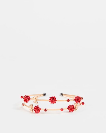 Christmas Metal Rosette Headband