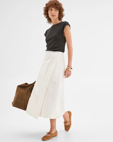 Wrap Midi Skirt