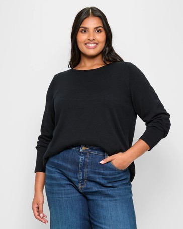 Plus Size Curve Hem Jumper