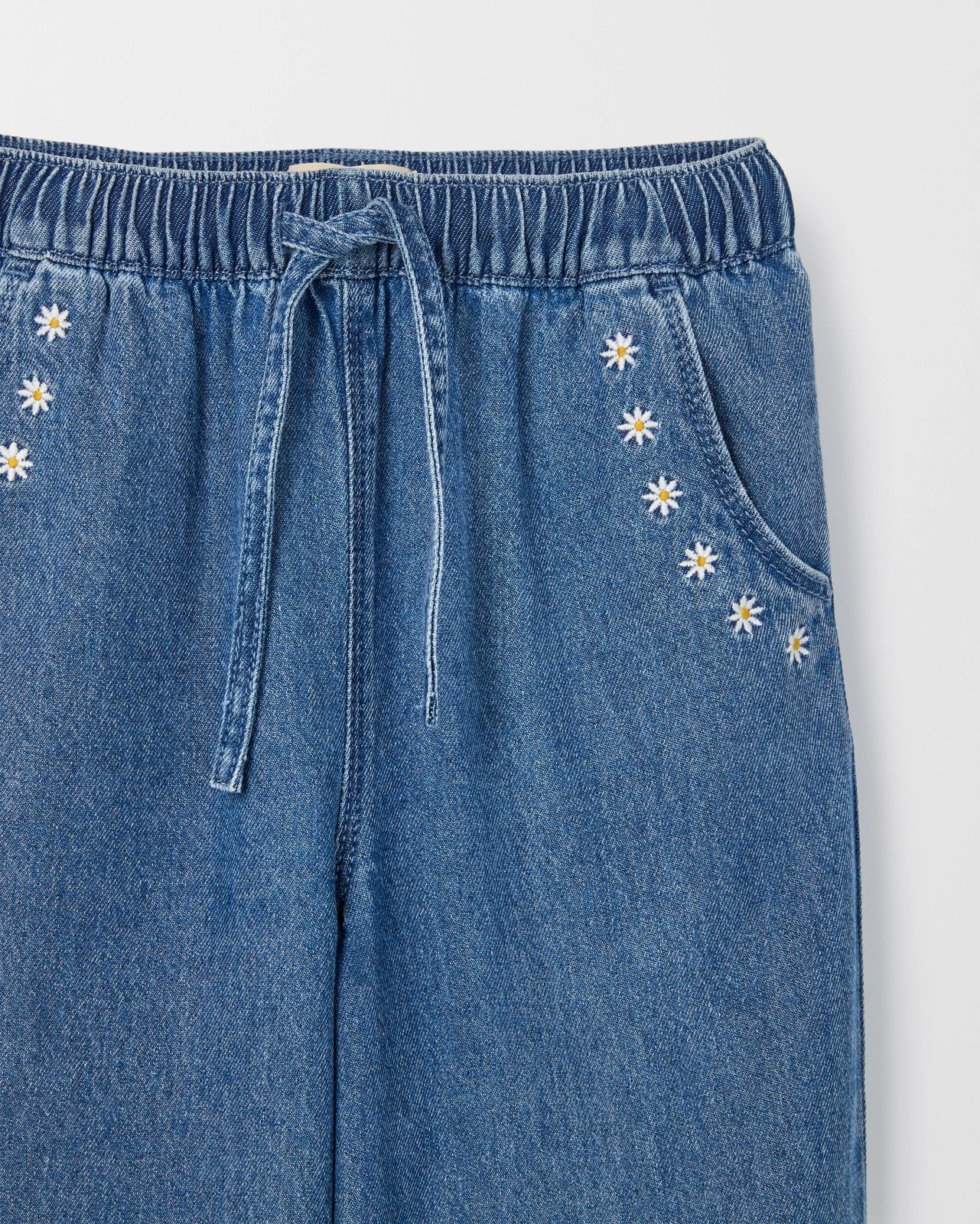Wide Leg Denim Jeans - Mid Wash 6 of 6