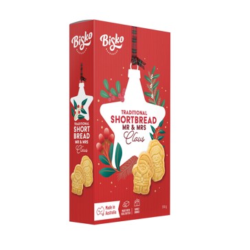 Bisko Bakehouse Traditional Shortbread Mr. and Mrs. Claus 150g